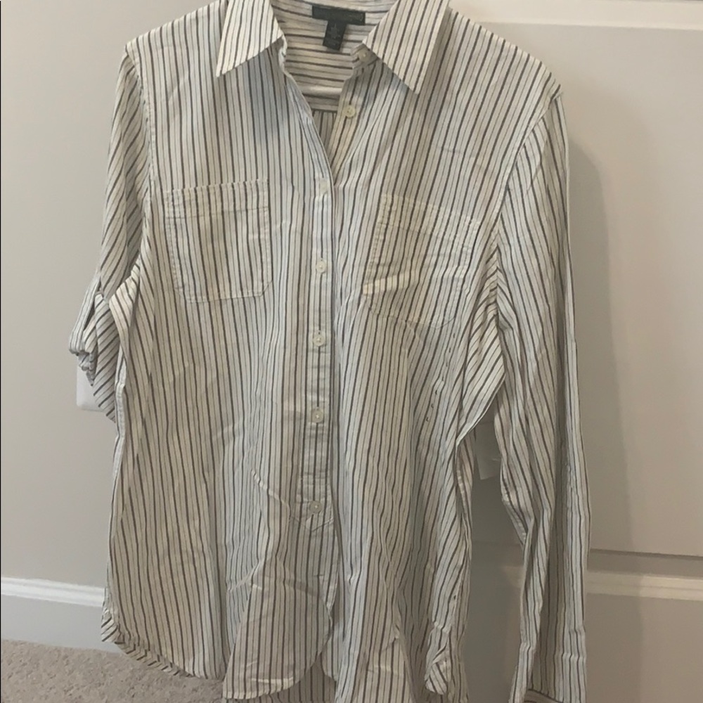 Vertical Striped Button Down